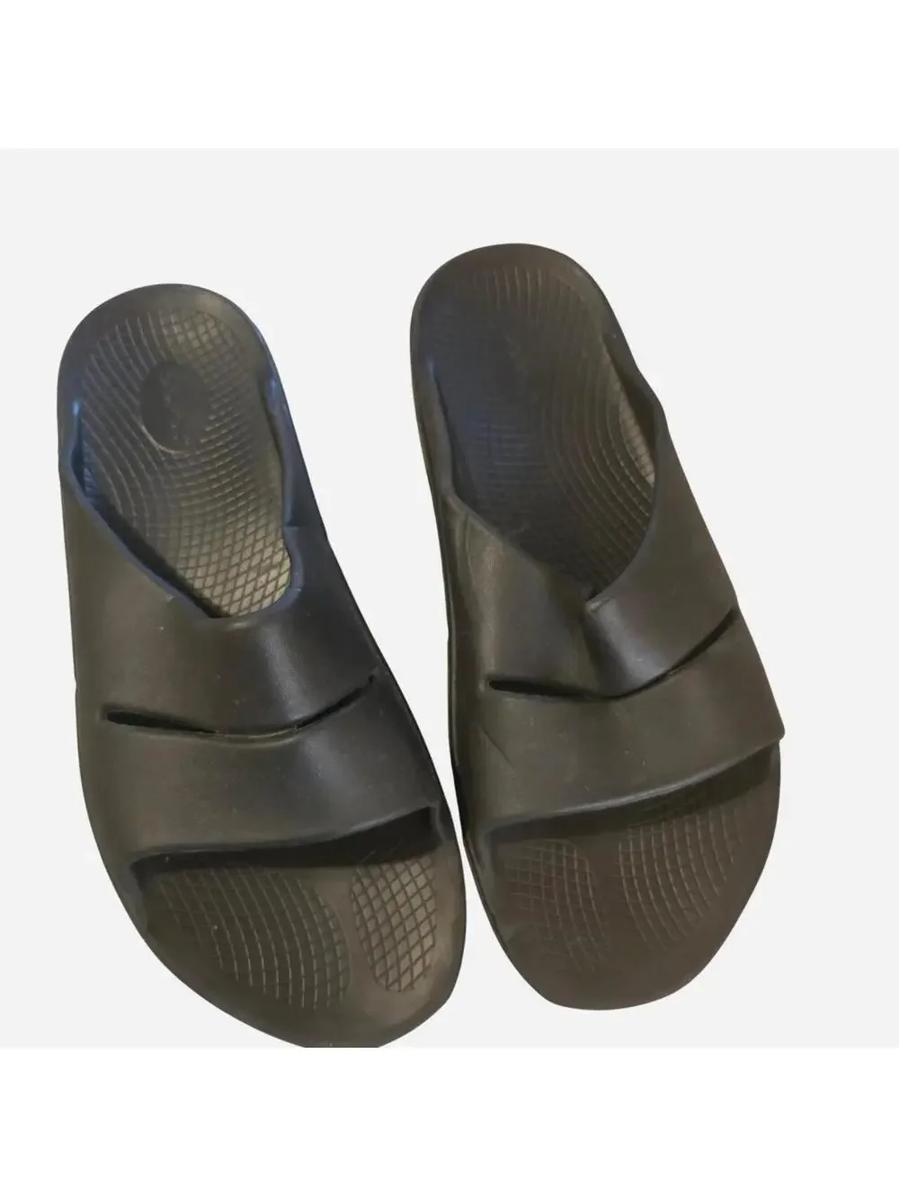 OOFOS Ooahh Black Recovery Slide Sandals Men's Size 14
